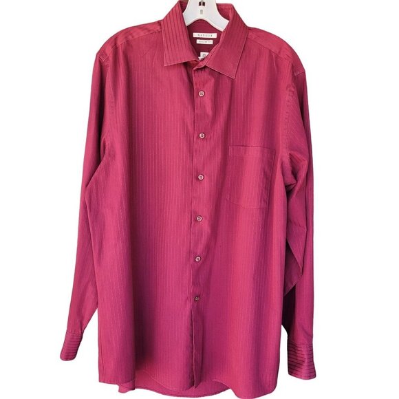 Men's Van Heusen Ultra Wrinkle Free Regular Fit Dress Shirt Sz XL - Picture 1 of 9